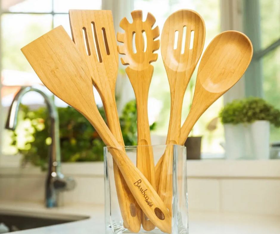 5-Piece Bamboo Kitchen Utensils
