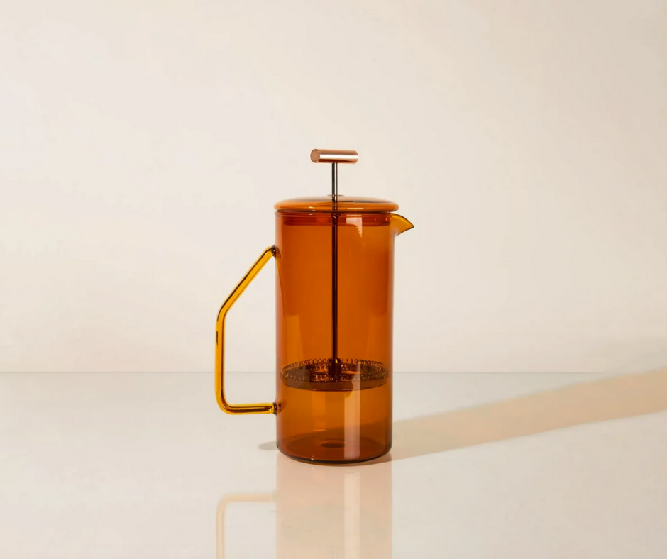 Amber Glass French Press