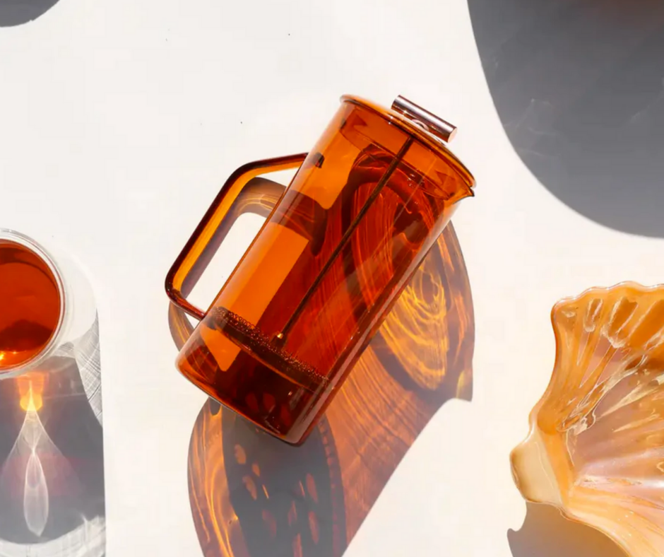 Amber Glass French Press