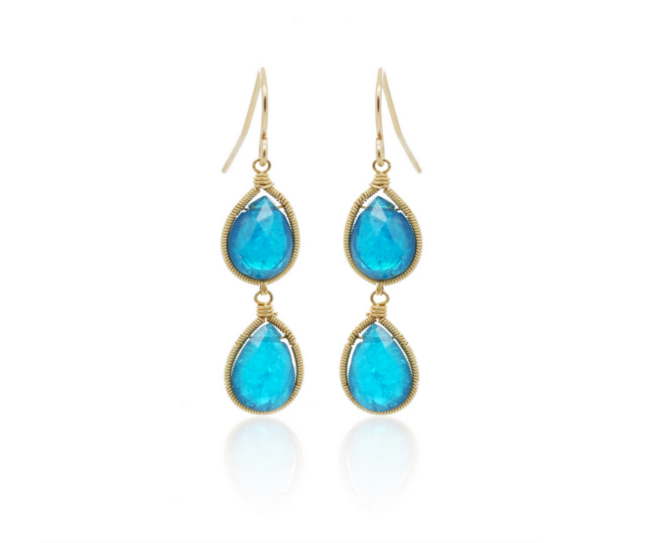 Apatite Double Drop Earrings