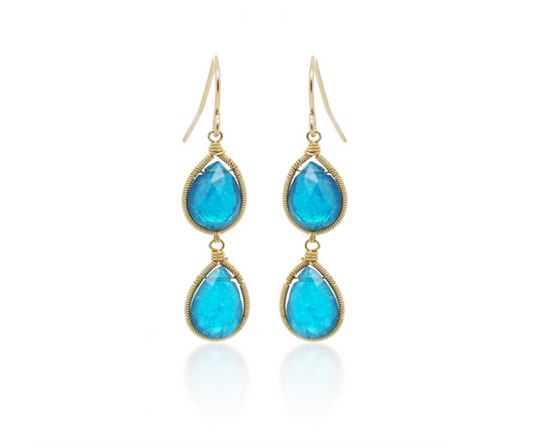 Apatite Double Drop Earrings