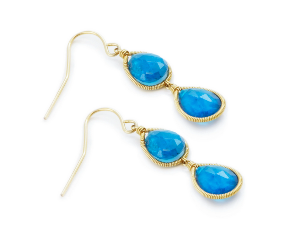 Apatite Double Drop Earrings