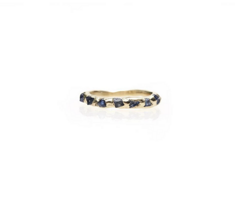Blue Sapphire Unity Ring - Size 7.5