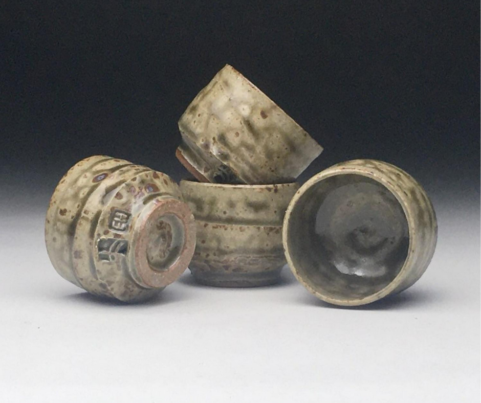 Local Ash Sake Cups - Set of 4