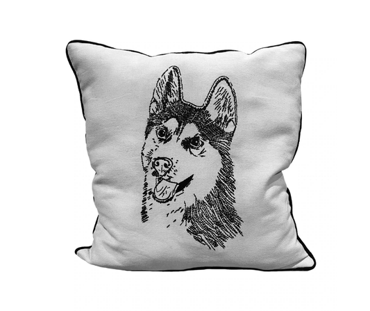 Husky Portrait Dog Pillow