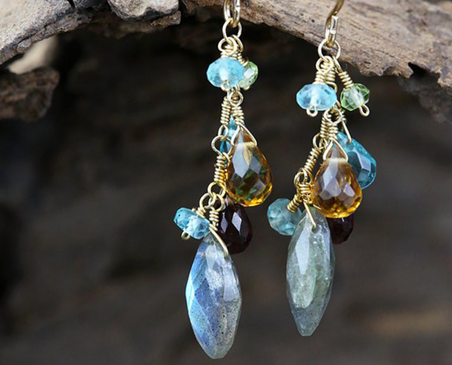 Multi Stones Earrings