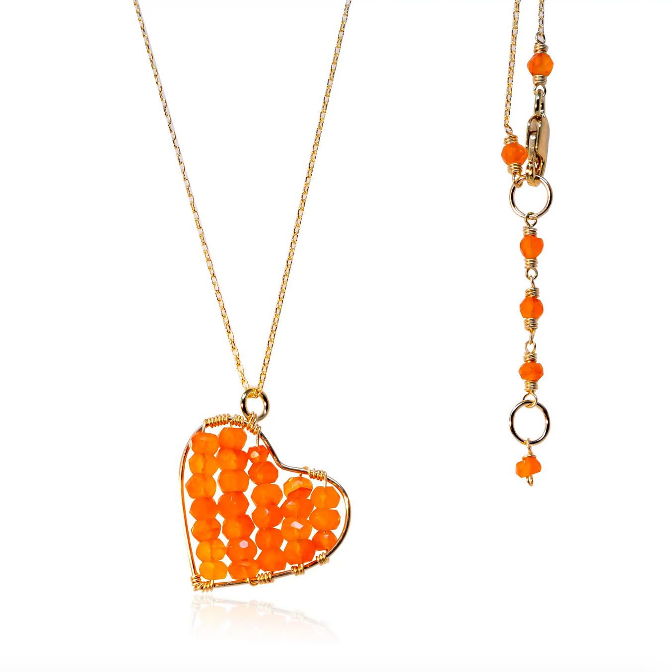 Carnelian Heart Necklace