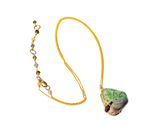 Tanzania Emerald Pendant Necklace