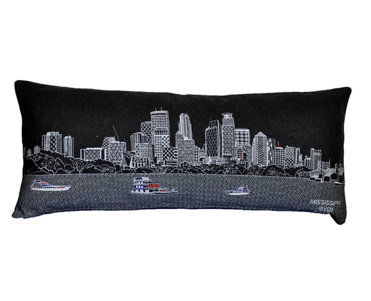 Queen Minneapolis Pillow 35" x 14" - Gray