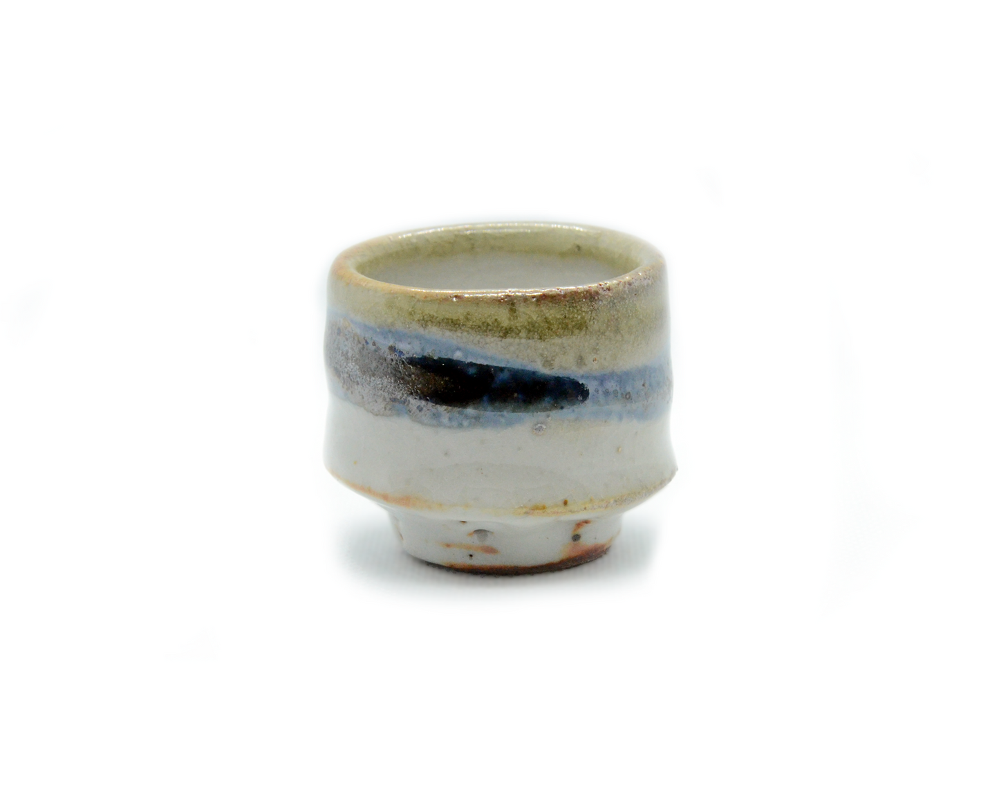 Blue Ring Glaze Sake Cups - Set of 4