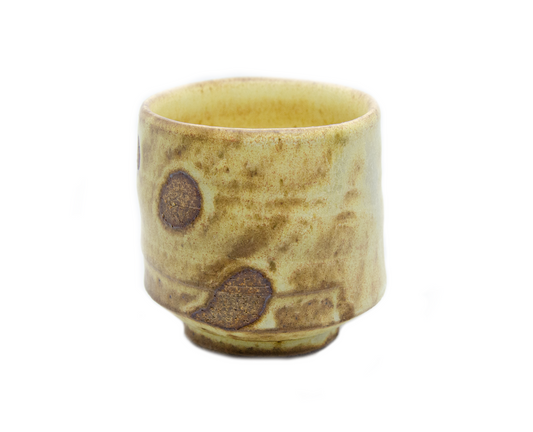 Yellow Fingerprint Stoneware Yunomi