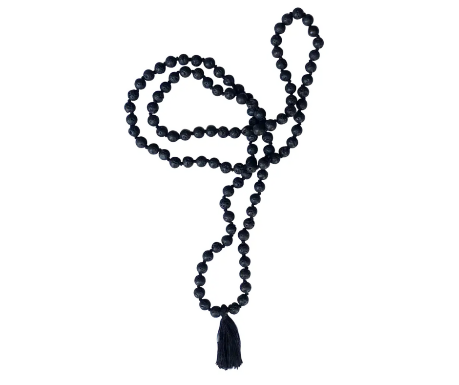 Short Tassel Lava Mala