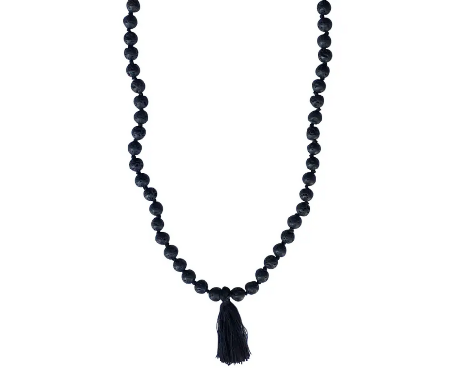 Short Tassel Lava Mala