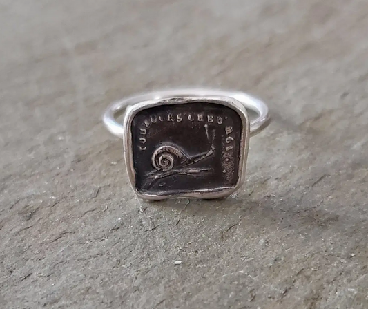 Snail Wax Seal Ring - Size 8