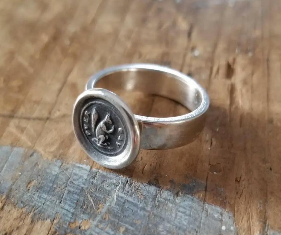 Squirrel Wax Seal Ring - Size 7