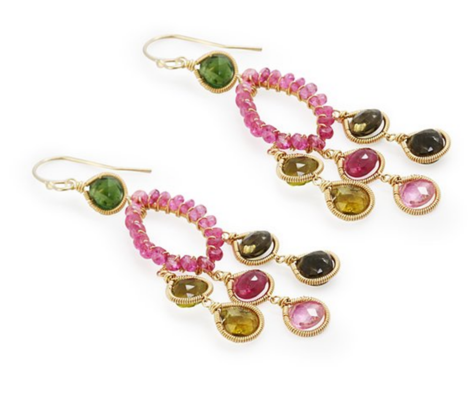 Tourmaline Chandelier Earrings