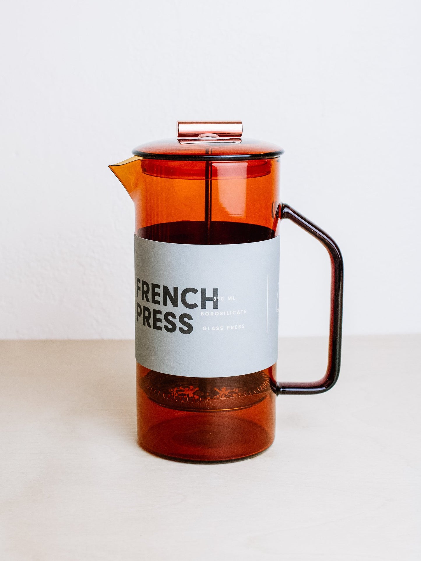 Amber Glass French Press