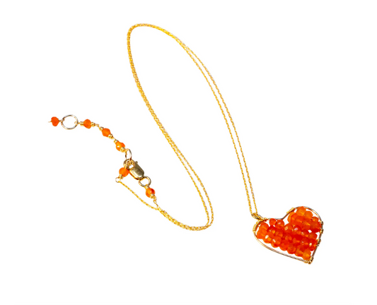 Carnelian Heart Necklace