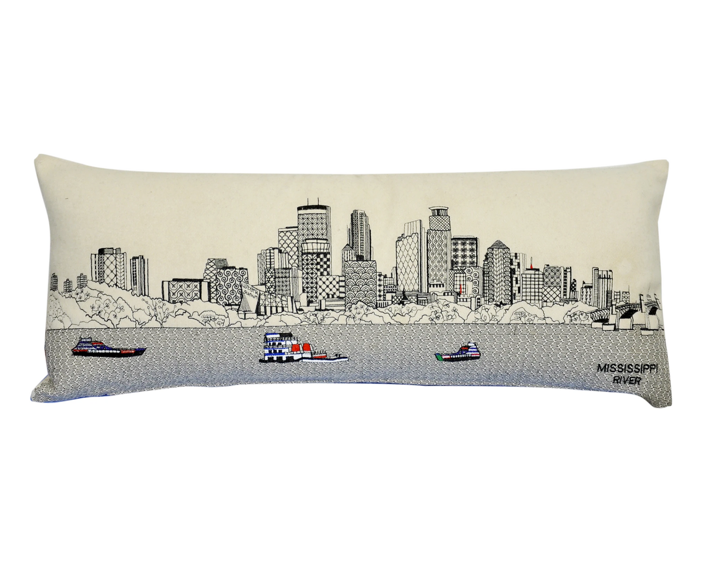 Queen Minneapolis Pillow 35" x 14" - Cream