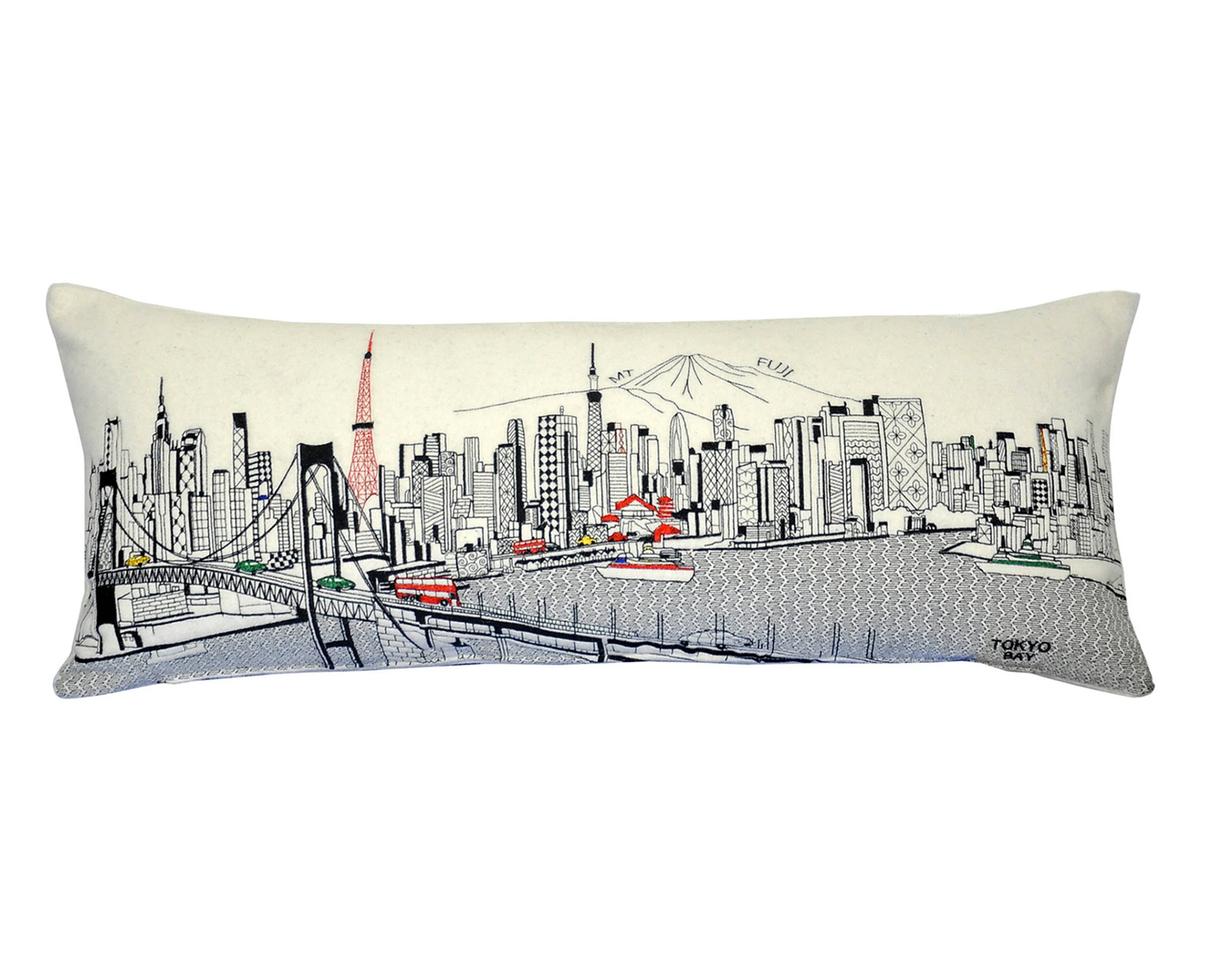 Queen Tokyo Pillow 35" x 14" - Cream